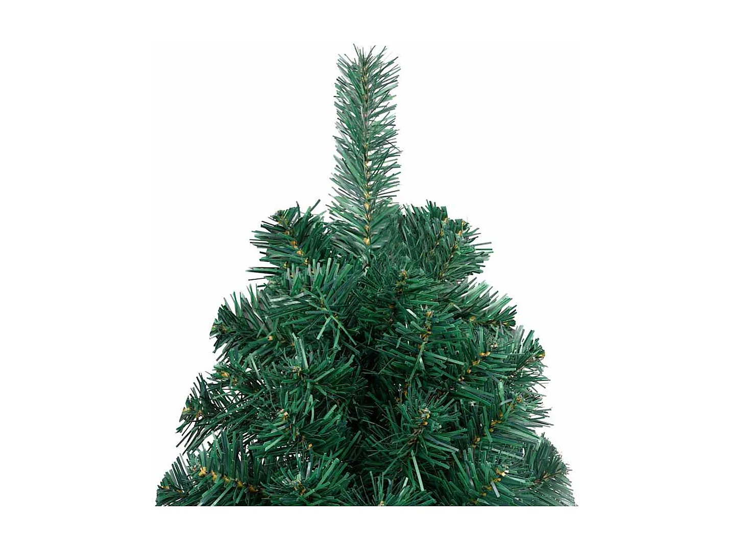 Demi-arbre de Noël artificiel pré-éclairé et boules vert 120 cm