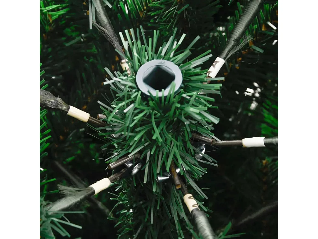 Sapin de Noël artificiel à charnières avec baies rouges 240 cm