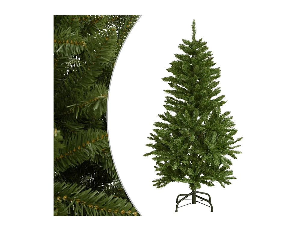 Sapin de Noël artificiel à charnières avec support vert 120 cm