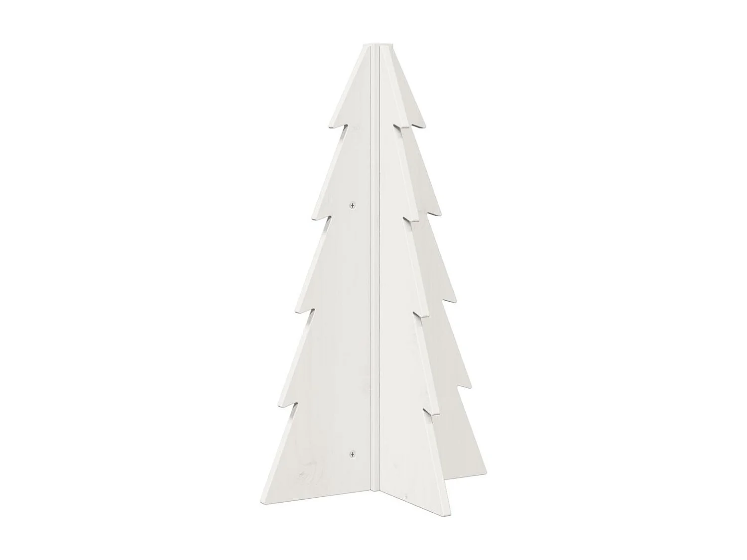 Arbre de Noël en bois pour décoration blanc 69,5 cm pin massif