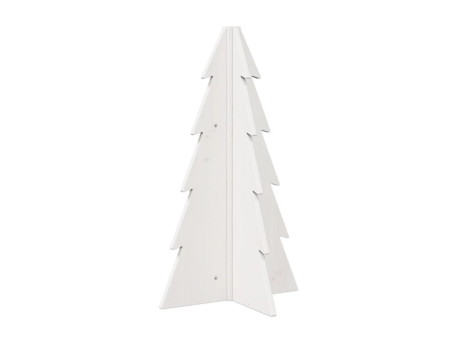 Arbre de Noël en bois pour décoration blanc 69,5 cm pin massif