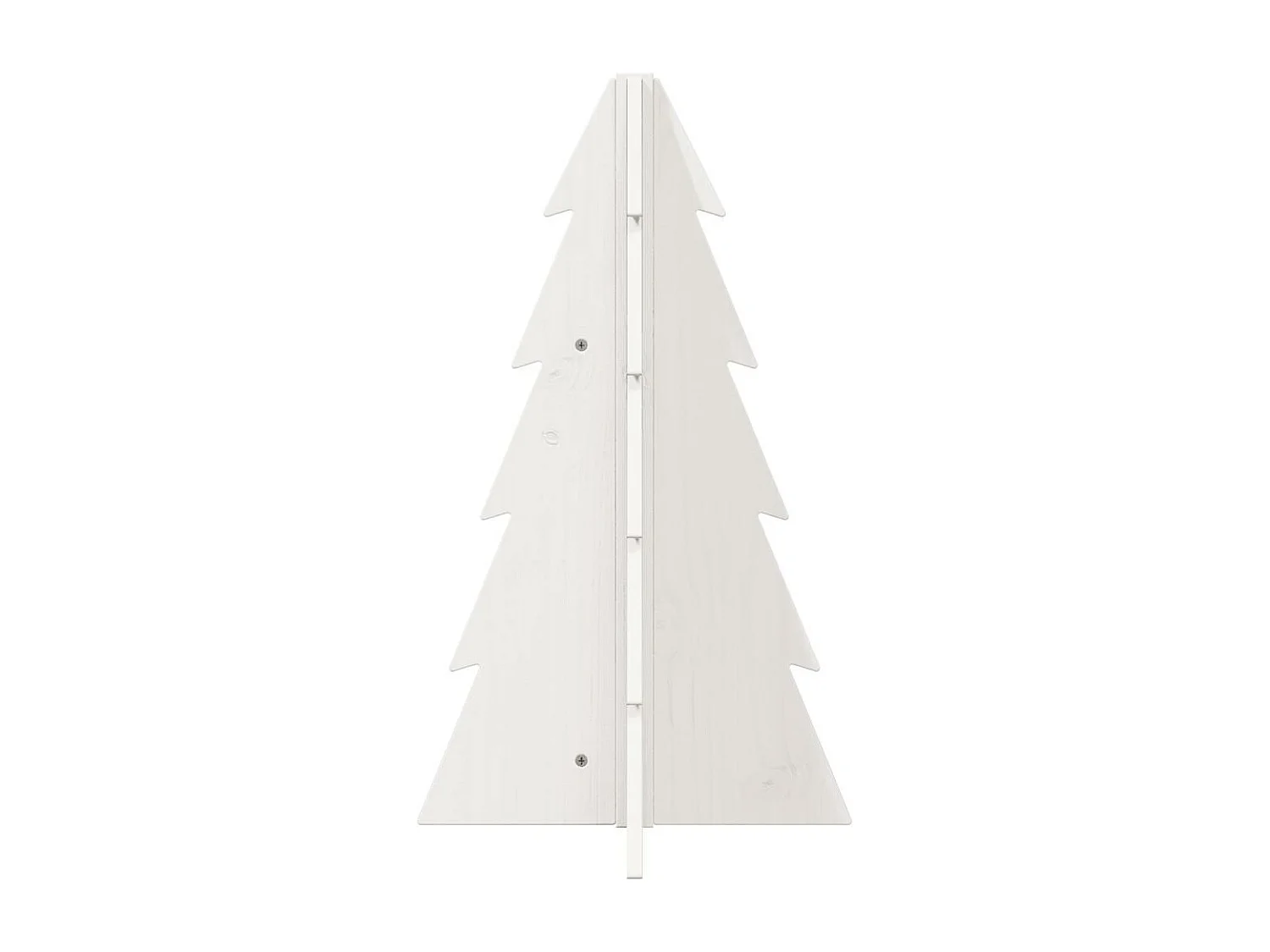 Arbre de Noël en bois pour décoration blanc 69,5 cm pin massif