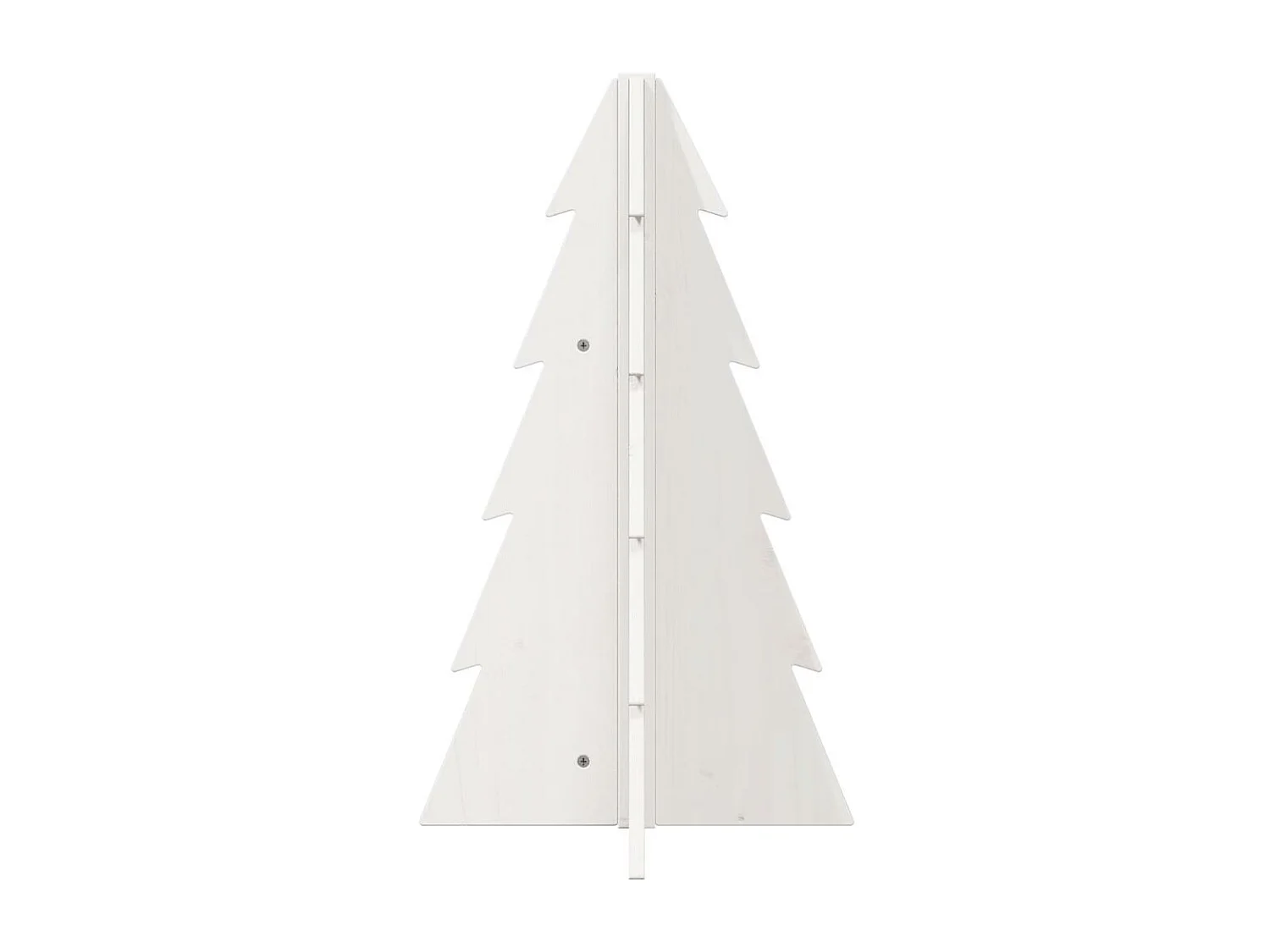 Arbre de Noël en bois pour décoration blanc 69,5 cm pin massif