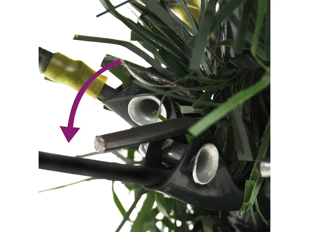 Sapin de Noël pré-éclairé et pommes de pin vert 150cm PVC et PE