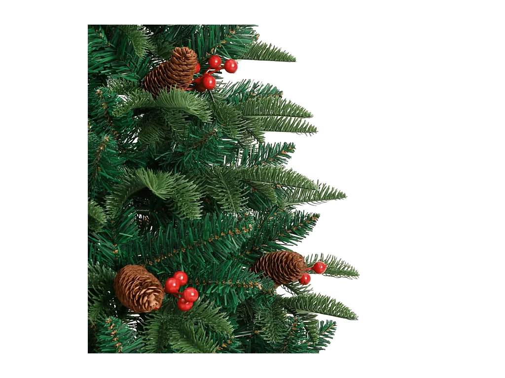 Sapin de Noël artificiel avec pommes de pin et baies 120 cm