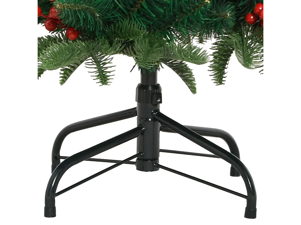 Árvore de Natal artificial articulada com pinhas e bagas 120 cm