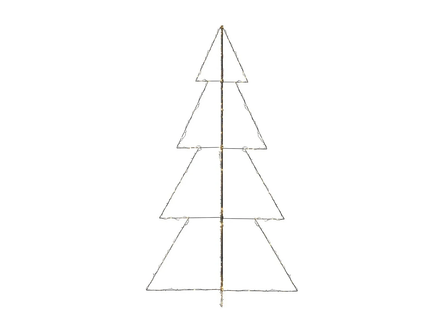 Arbre de Noël cône 360 LED d'intérieur/d'extérieur 143x250 cm
