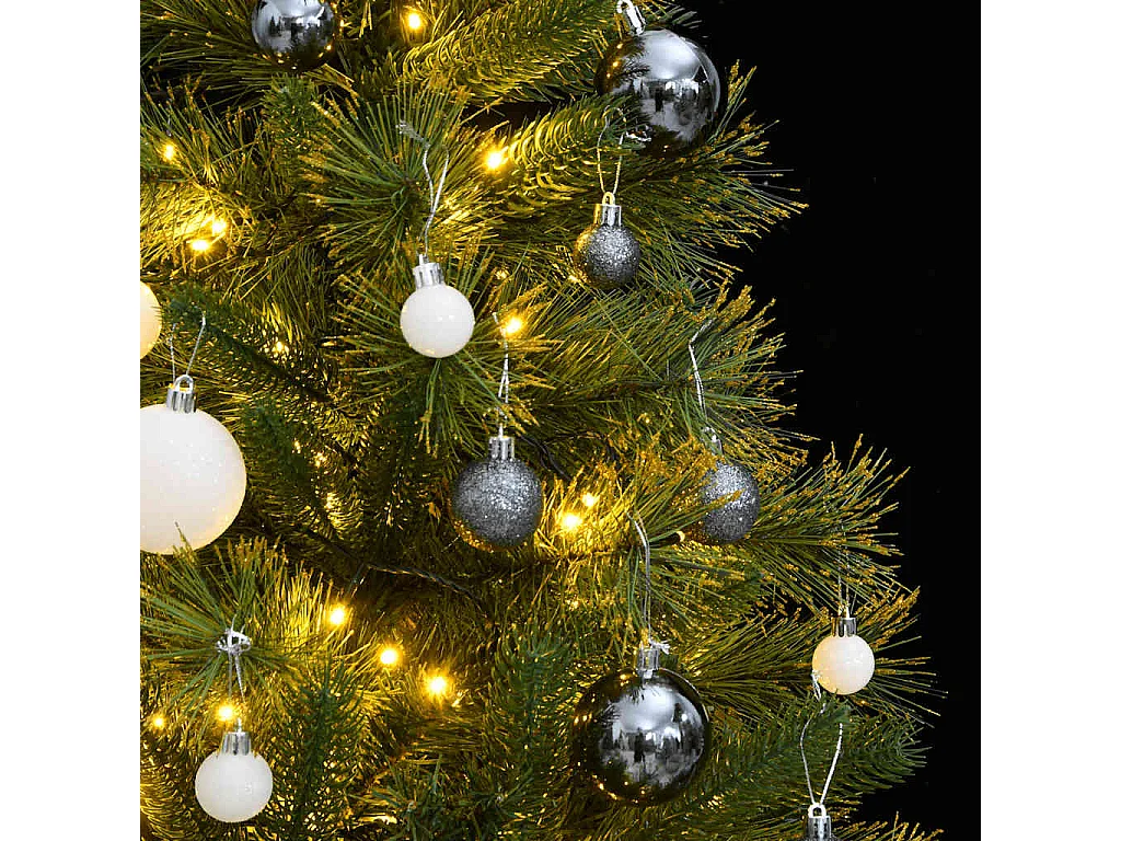 Sapin de Noël artificiel articulé 150 LED et boules 150 cm