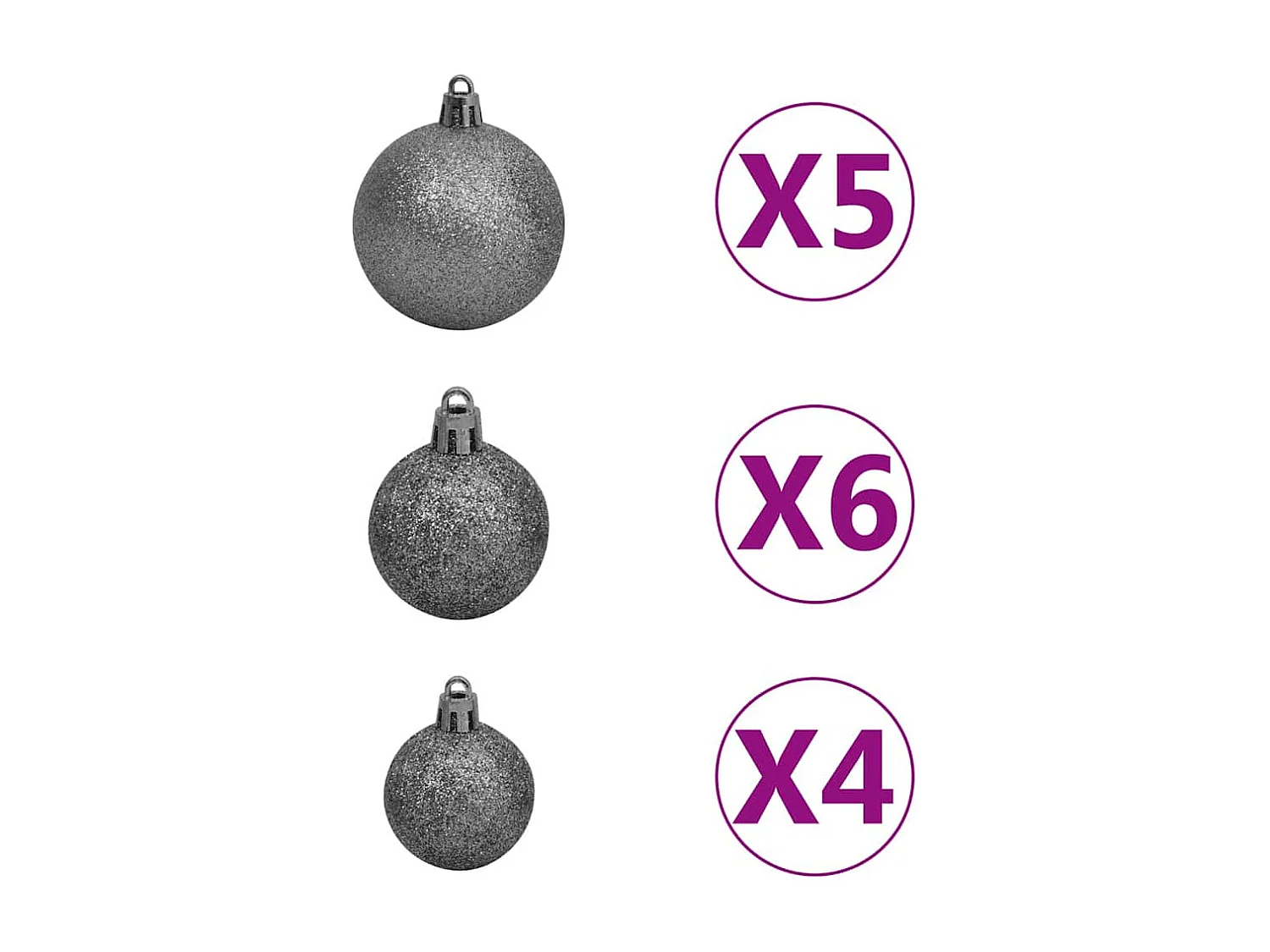 Sapin de Noël artificiel articulé 150 LED et boules 150 cm