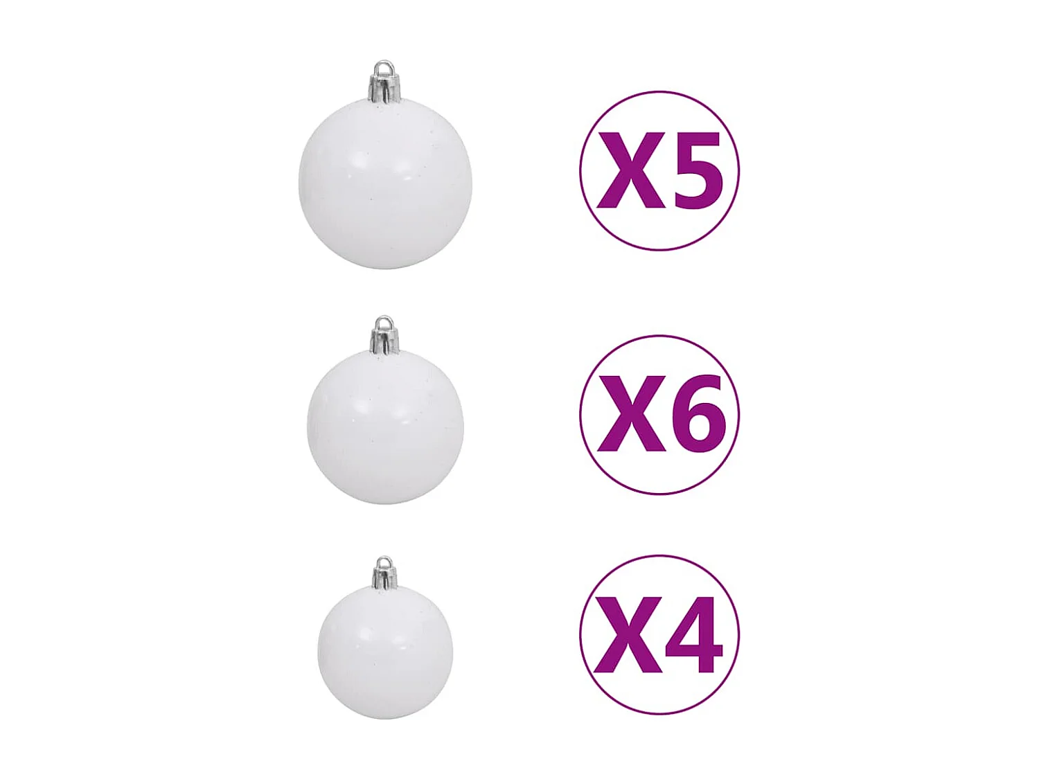 Sapin de Noël artificiel articulé 150 LED et boules 150 cm