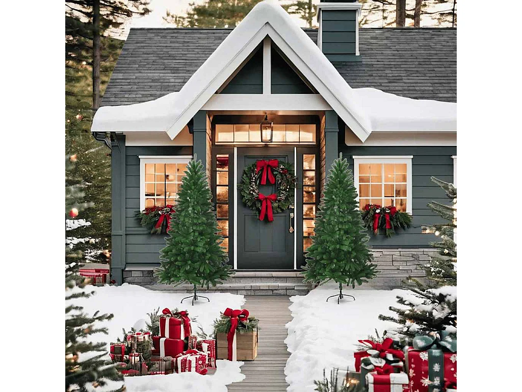 Arbre de Noël artificiel aiguilles réalistes 150 cm vert