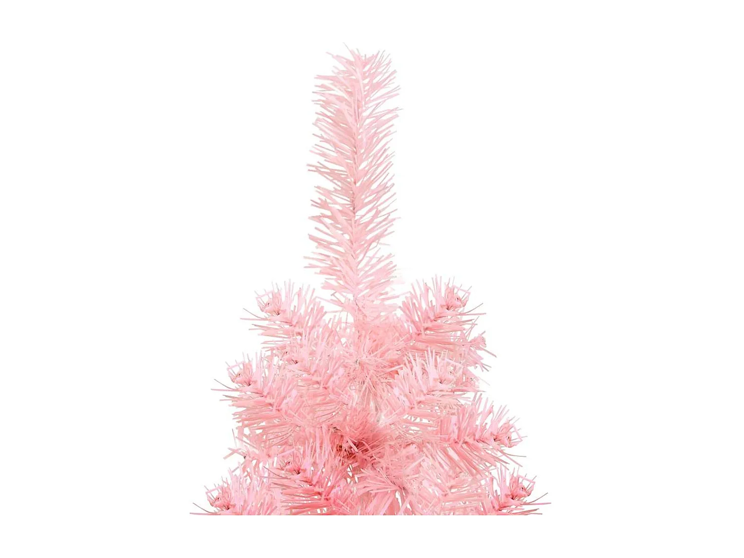 Kunstkerstboom half met standaard smal 180 cm roze