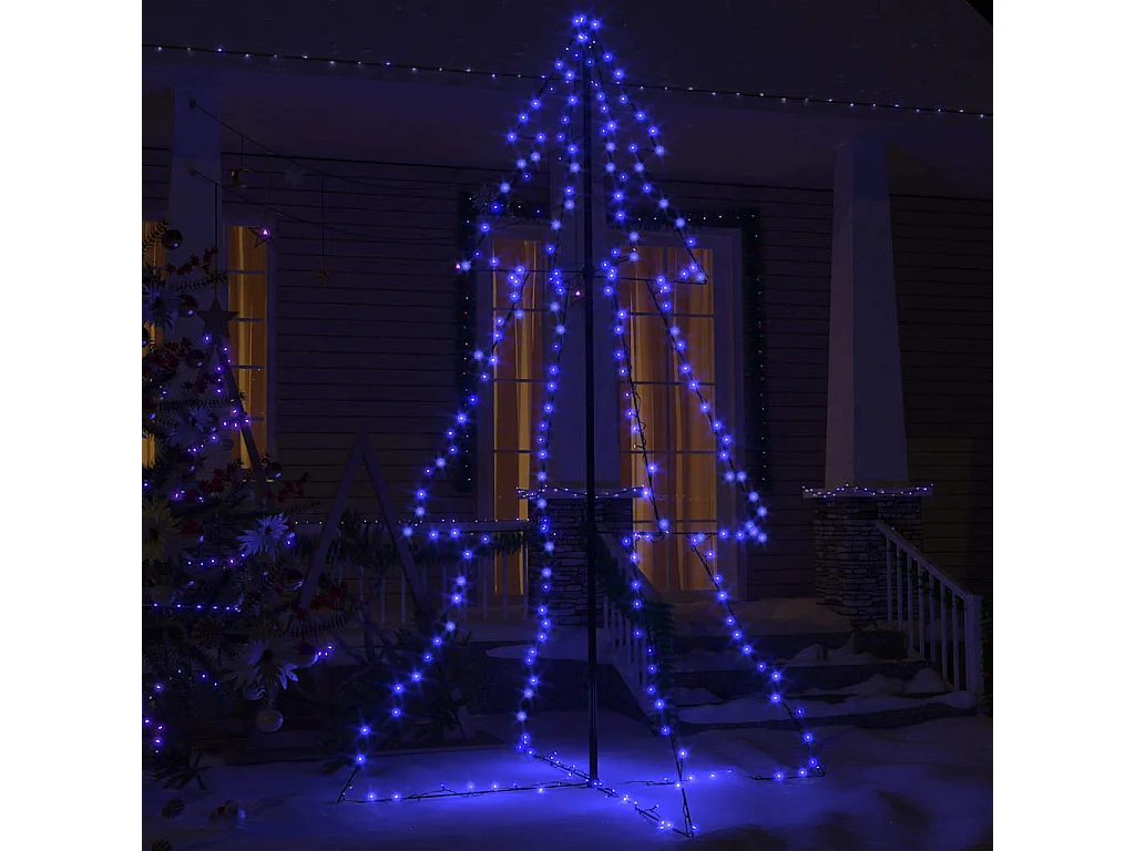 Kegelkerstboom 240 LED's binnen en buiten 118x150 cm
