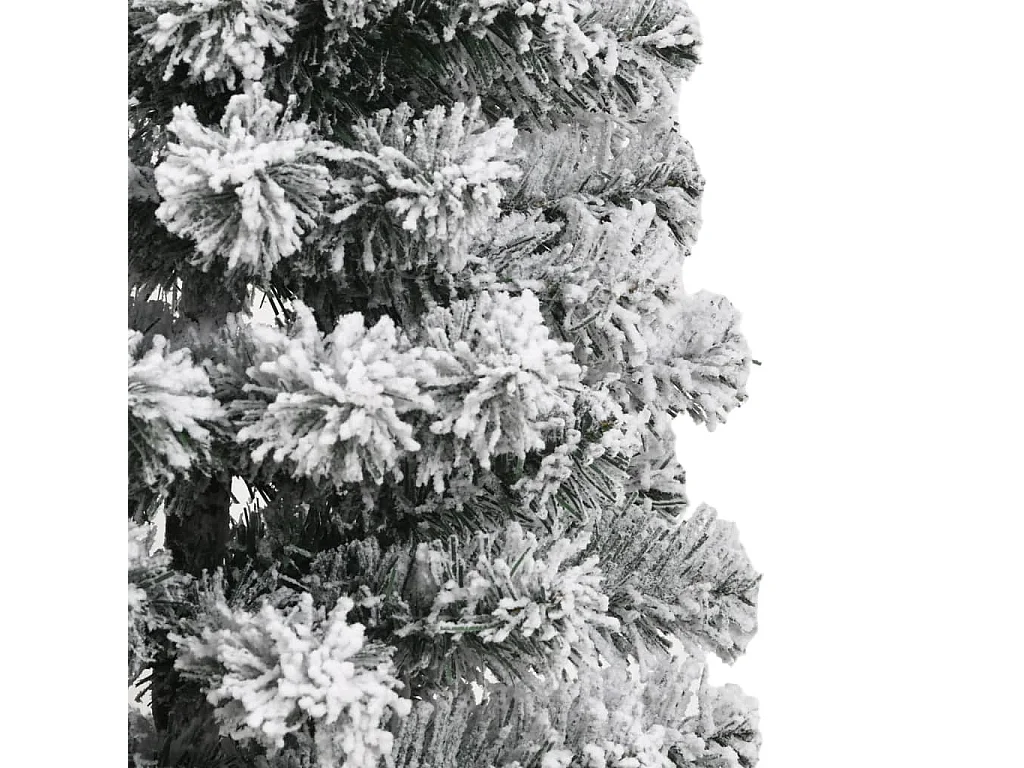 Árbol de Navidad artificial con bisagras y nieve flocada 120 cm
