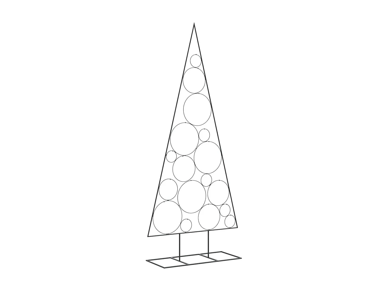 Kerstdecoratie kerstboom 180 cm metaal zwart