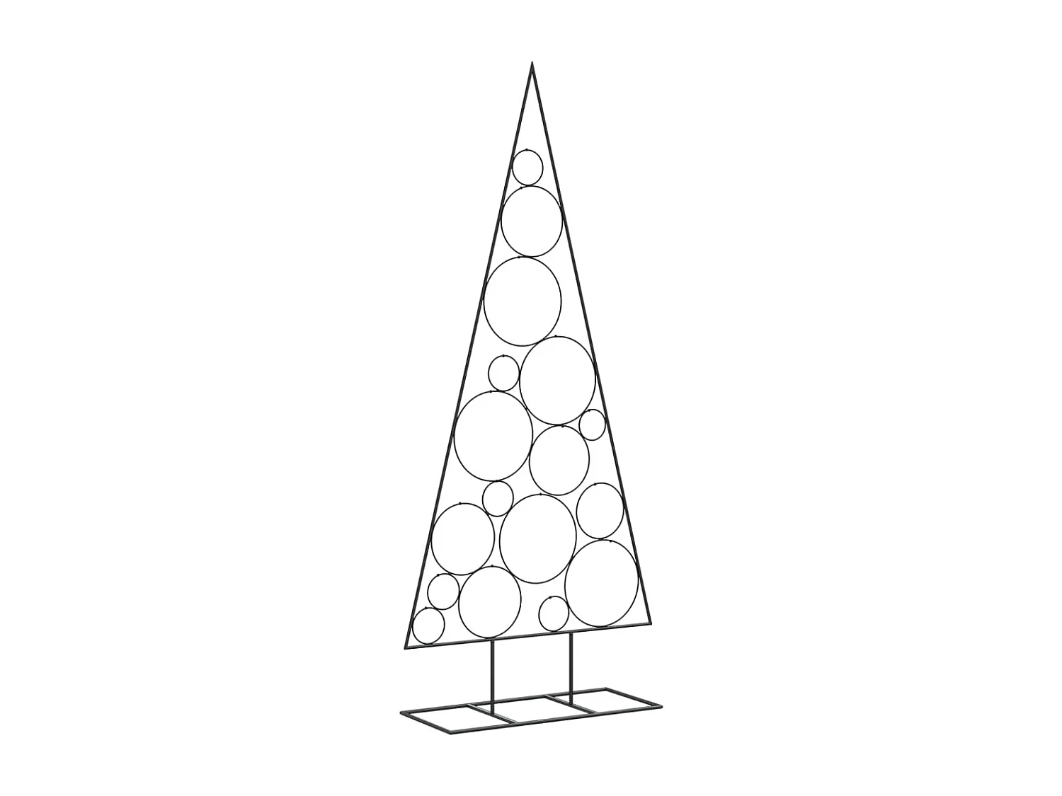 Kerstdecoratie kerstboom 180 cm metaal zwart