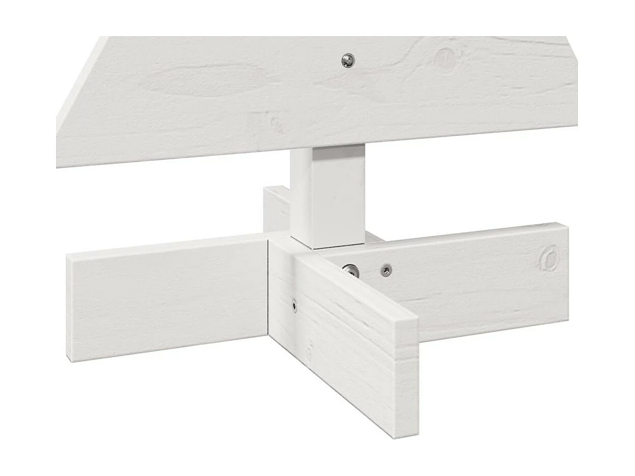 Arbre de Noël en bois pour décoration blanc 60 cm pin massif