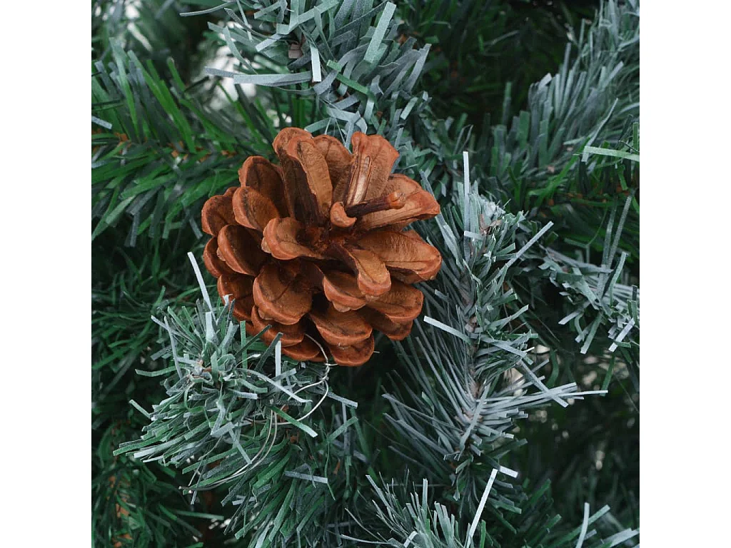 Árbol de Navidad glaseado con piñas 180 cm