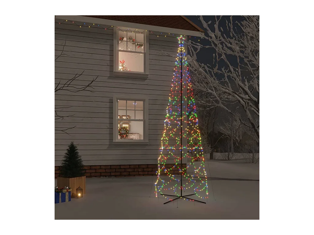 Arbre de Noël cône 1400 LED Colorées 160x500 cm