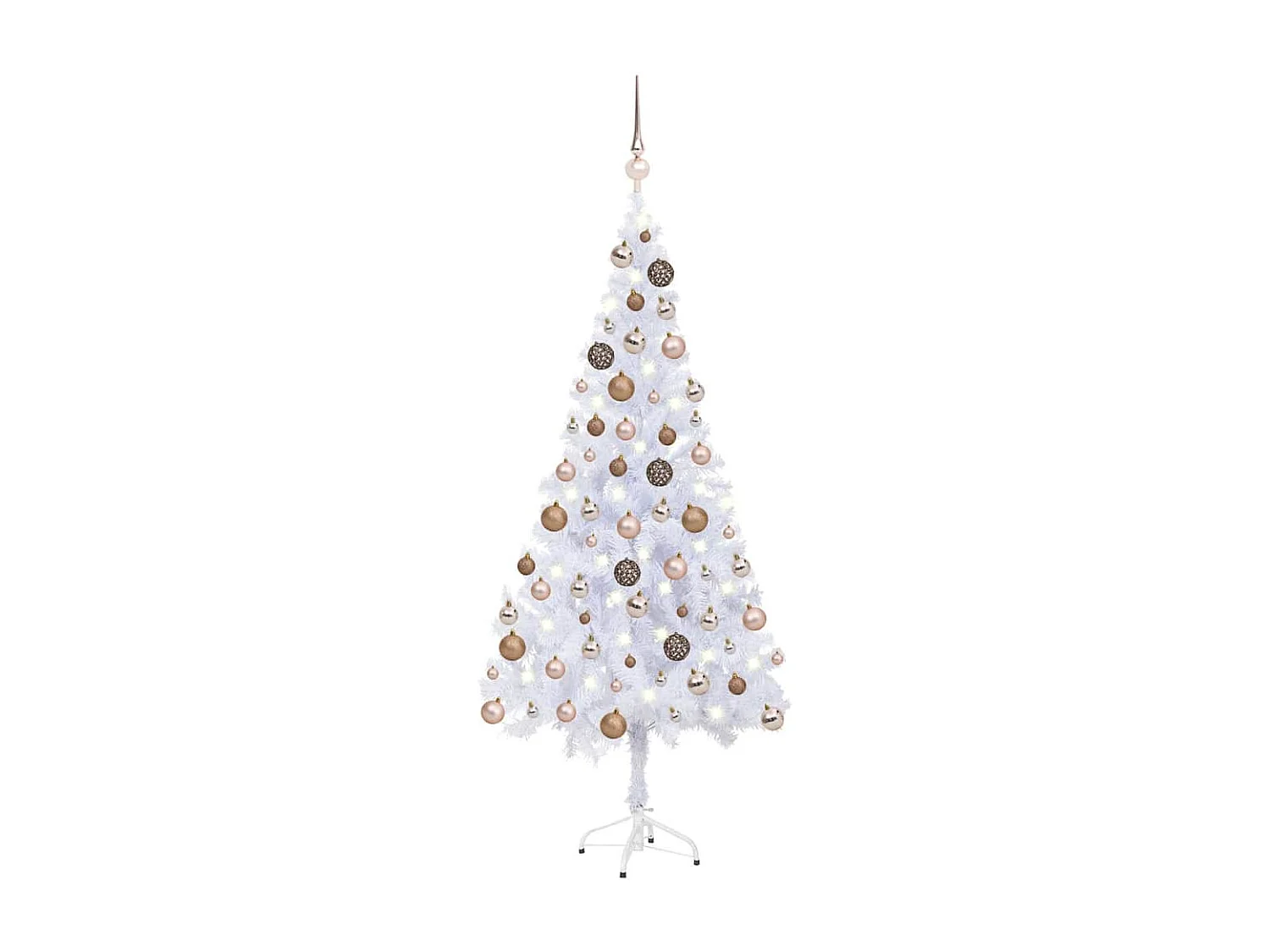 Arbre de Noël artificiel pré-éclairé/boules 180 cm 620 branches