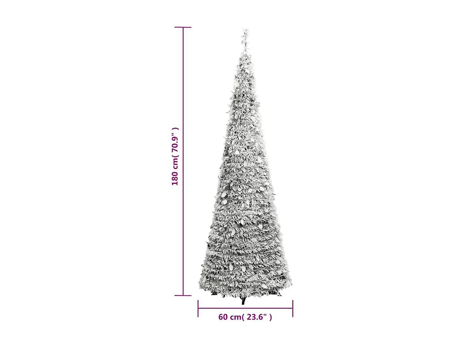 Sapin de Noël artificiel escamotable avec neige floquée 150 LED