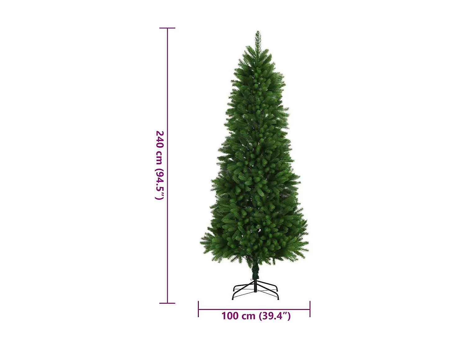 Arbre de Noël artificiel aiguilles réalistes 240 cm vert