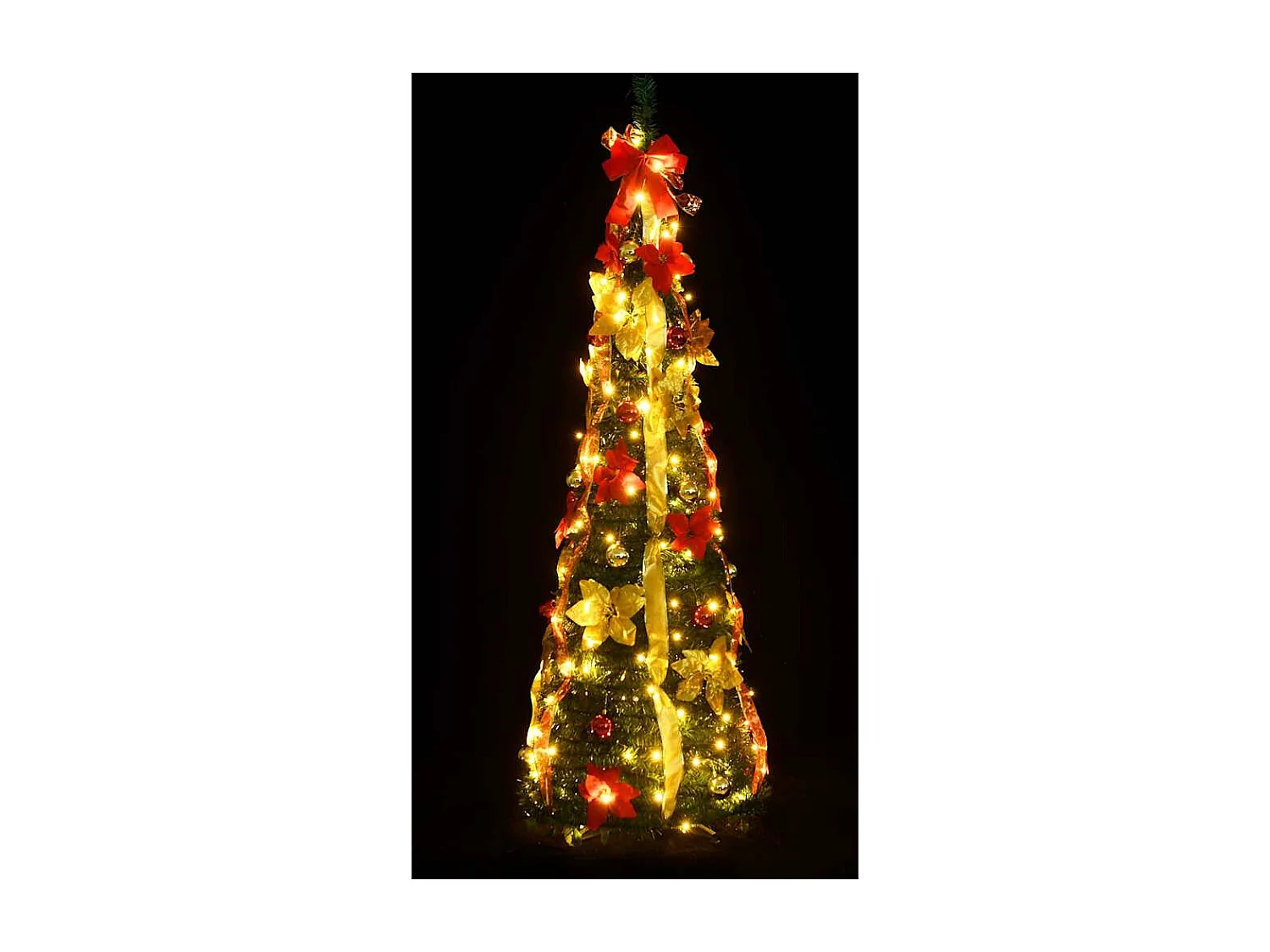 Kunstkerstboom pop-up 200 LED's 210 cm groen