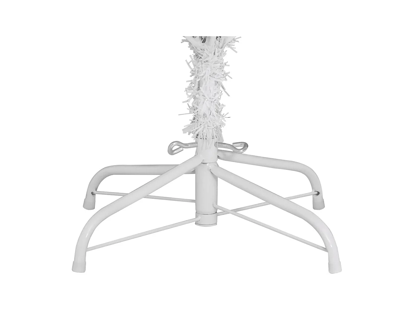 Árbol de Navidad artificial con bisagras y soporte blanco 210cm