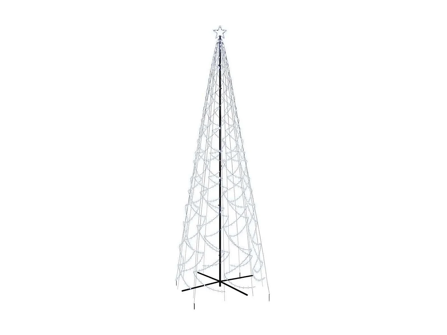 Arbre de Noël cône 1400 LED Blanc froid 160x500 cm