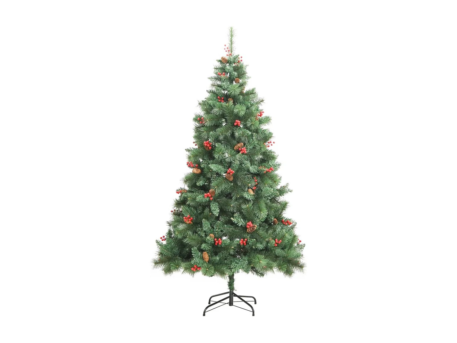 Árbol de Navidad artificial con piñas y bayas 240 cm