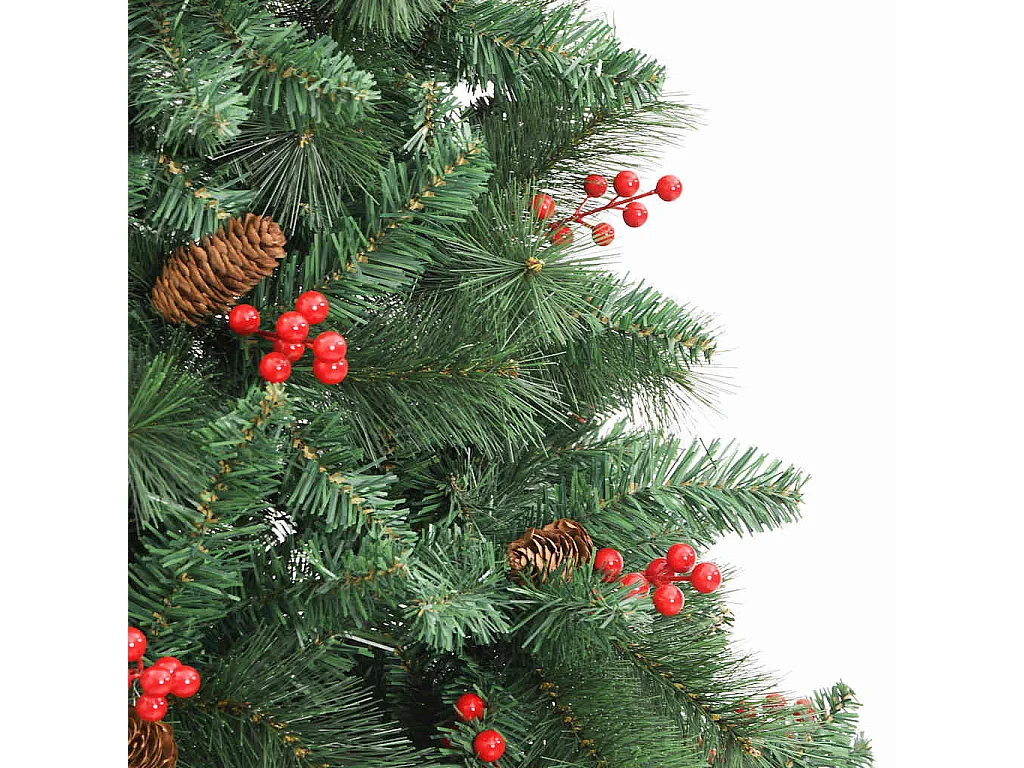 Árbol de Navidad artificial con piñas y bayas 240 cm