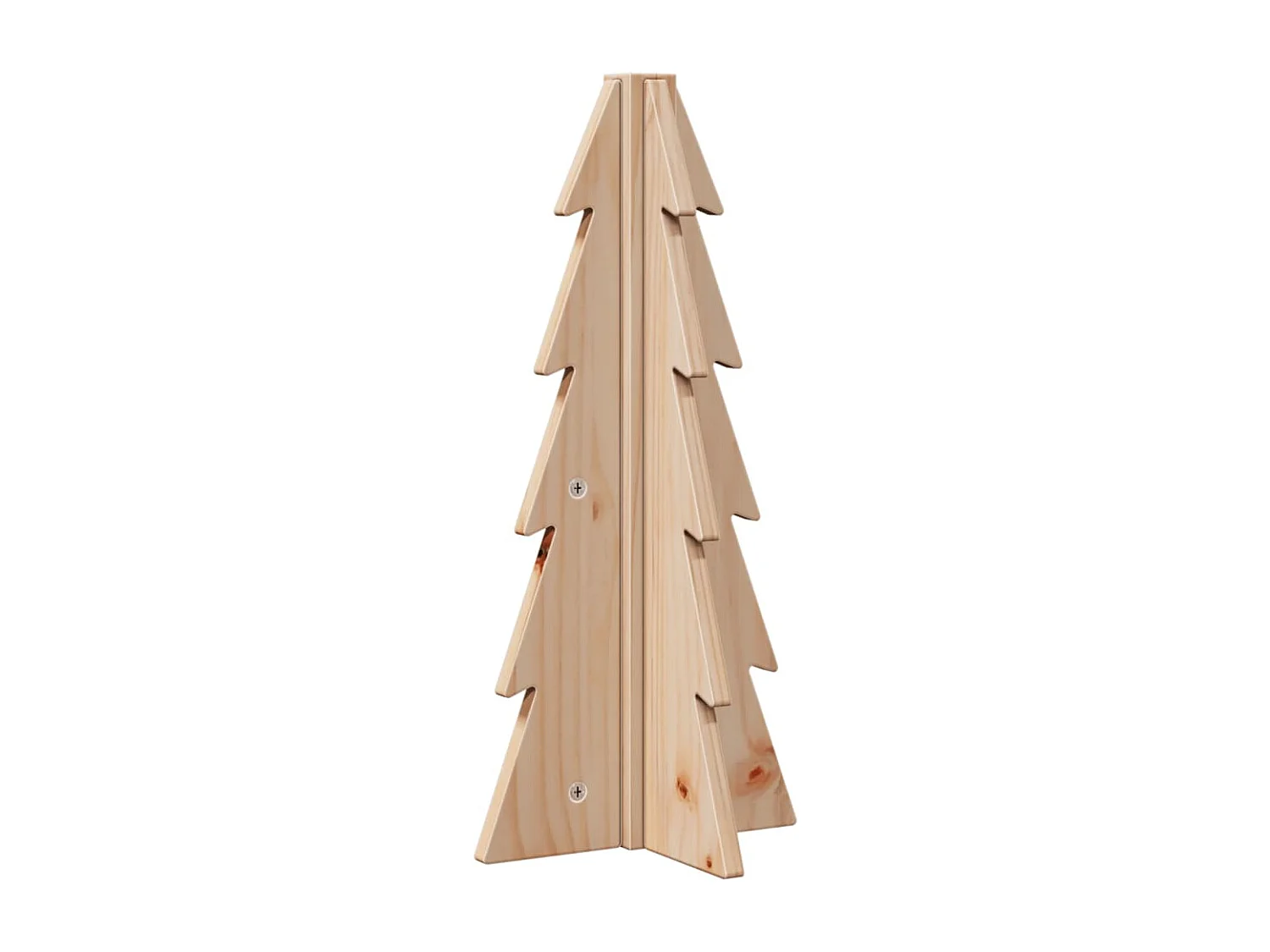 Arbre de Noël en bois pour décoration 49 cm bois massif de pin