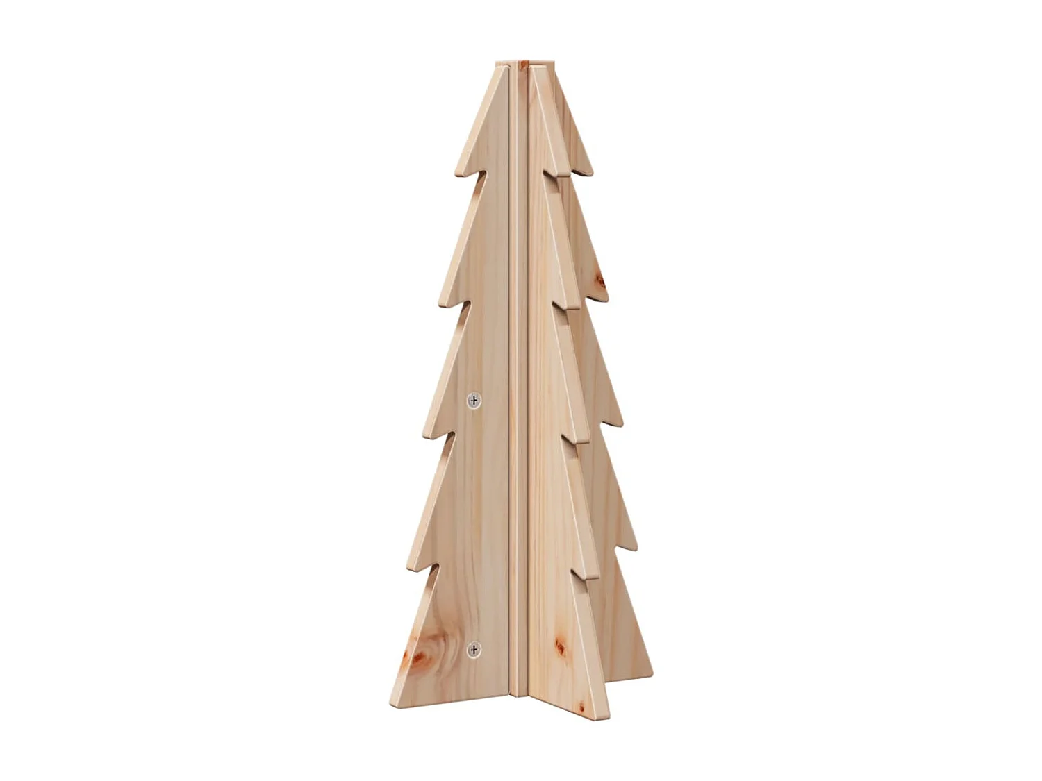 Arbre de Noël en bois pour décoration 49 cm bois massif de pin