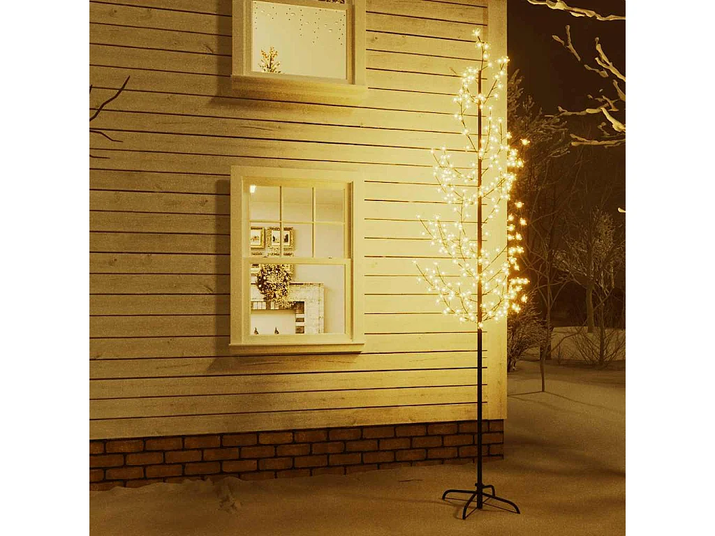 Arbre à LED fleur de cerisier 368 LED Blanc chaud 300 cm