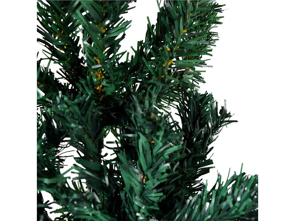 Demi sapin de Noël artificiel mince avec support Vert 240 cm