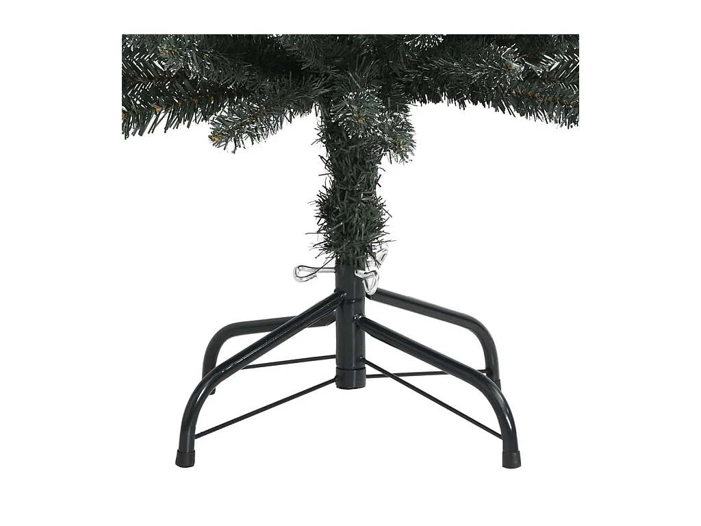 Sapin de Noël artificiel mince avec support Vert 210 cm PVC