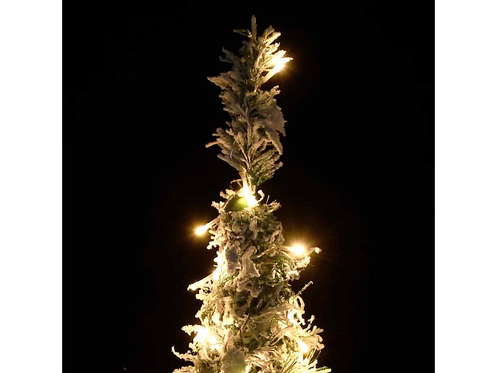 Sapin de Noël artificiel escamotable avec neige floquée 200 LED