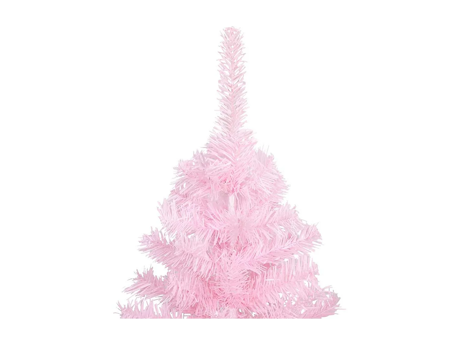 Arbre de Noël artificiel pré-éclairé et boules rose 240 cm PVC