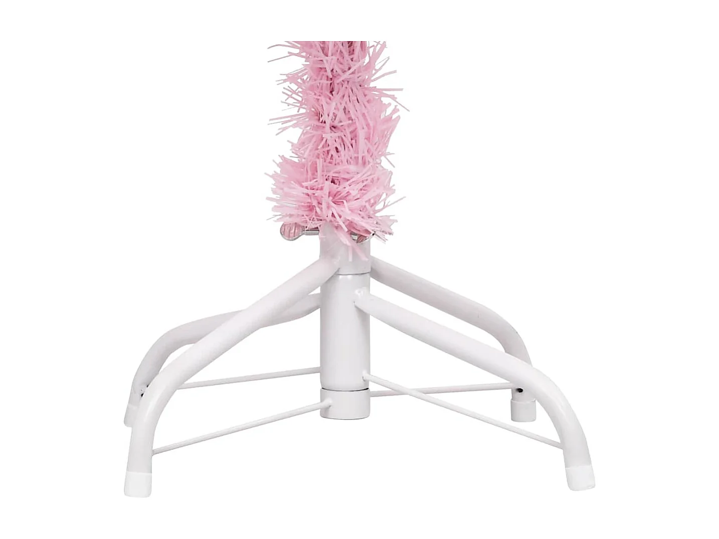 Arbre de Noël artificiel pré-éclairé et boules rose 240 cm PVC