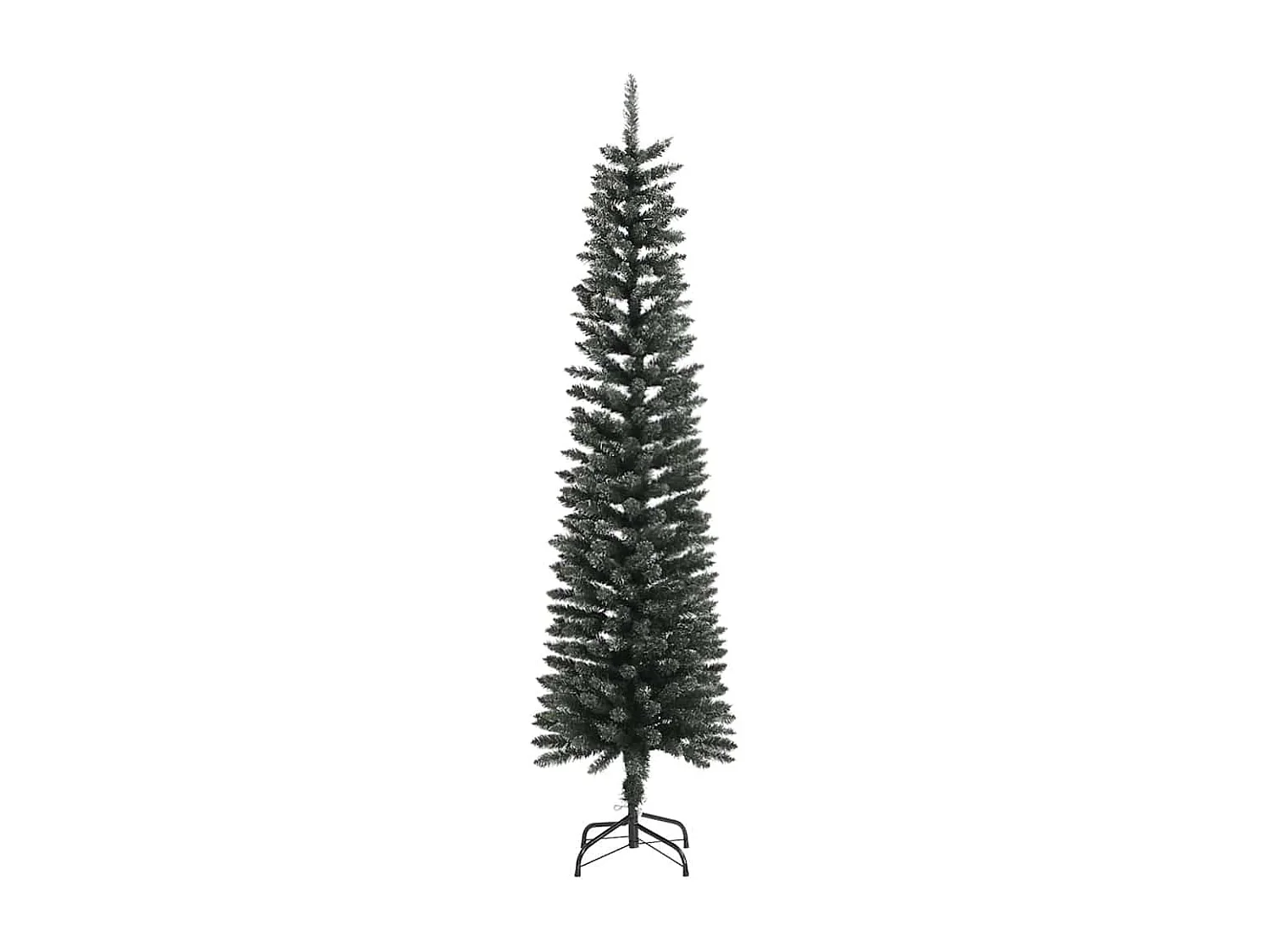 Sapin de Noël artificiel mince avec support Vert 180 cm PVC