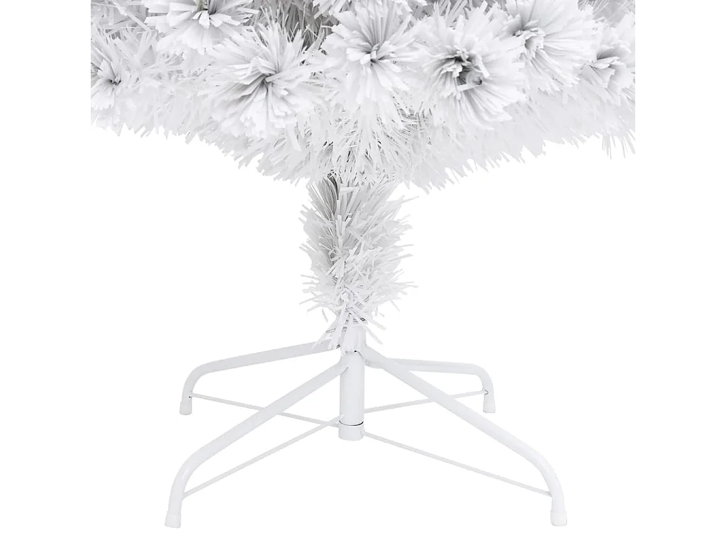 Arbre de Noël artificiel pré-éclairé blanc 240 cm fibre optique