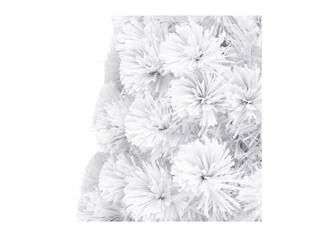 Sapin de Noël artificiel avec LED Blanc 240 cm Fibre optique