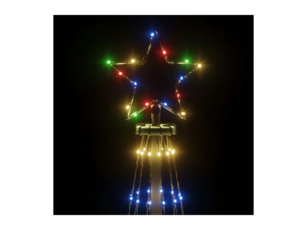 Árvore de Natal em cone 1134 LEDs 230x800 cm colorido