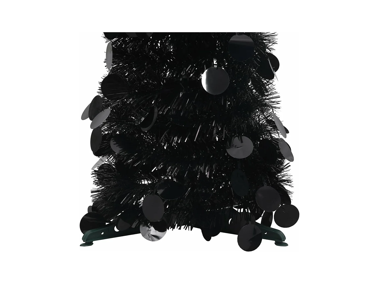 Sapin de Noël artificiel escamotable noir 120 cm PET