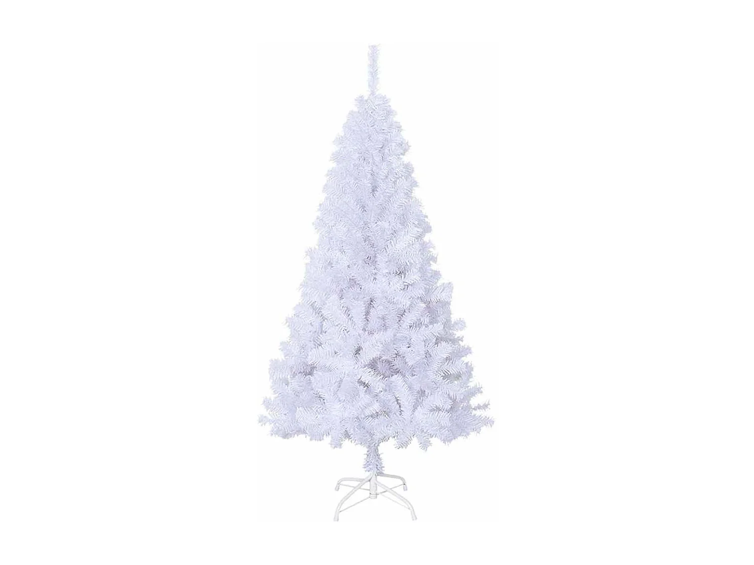 Arbre de Noël artificiel avec branches épaisses blanc 120cm PVC