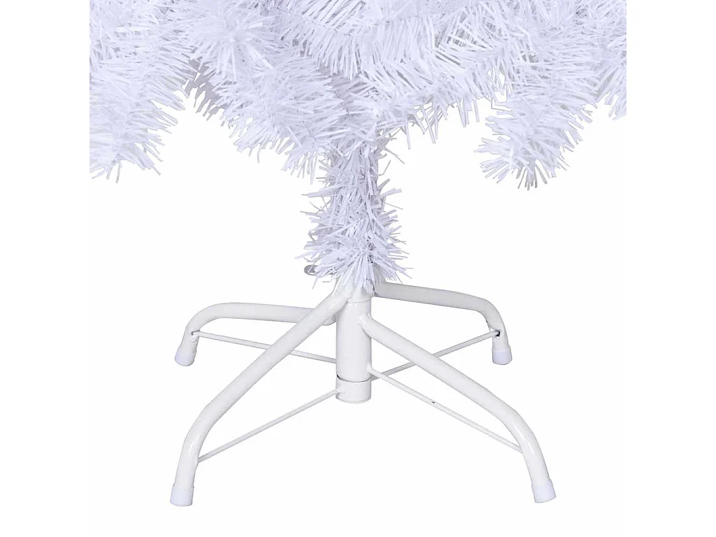 Arbre de Noël artificiel avec branches épaisses blanc 120cm PVC