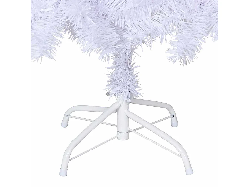 Arbre de Noël artificiel avec branches épaisses blanc 210cm PVC