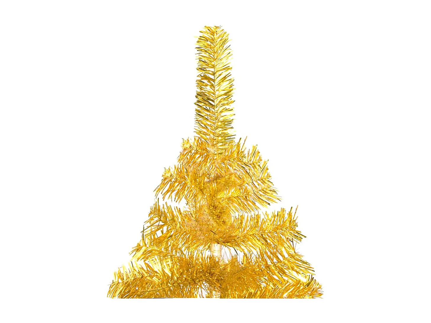 Arbre de Noël artificiel pré-éclairé et boules doré 180 cm PET