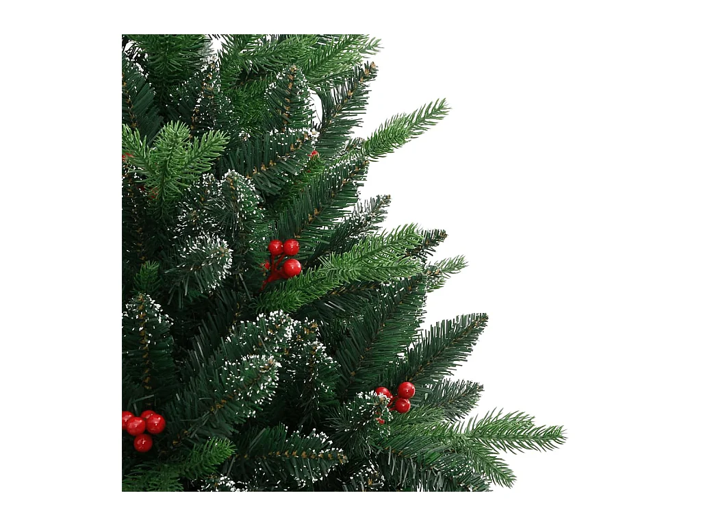 Sapin de Noël artificiel à charnières avec baies rouges 120 cm
