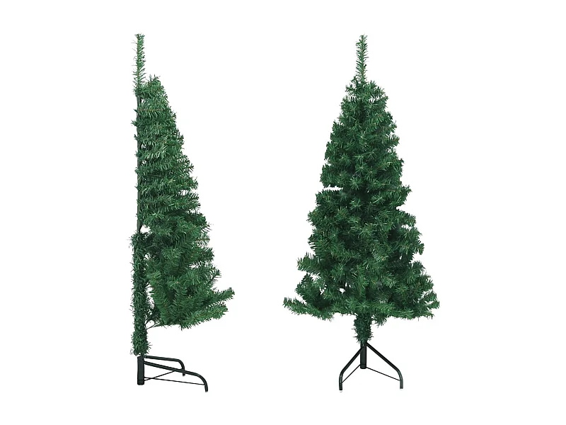 Árbol de Navidad artificial de esquina verde 150 cm PVC